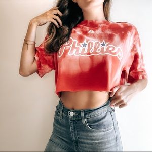 ❗️SOLD❗️Phillies 2008 Chase Utley Tie Dye Crop Top